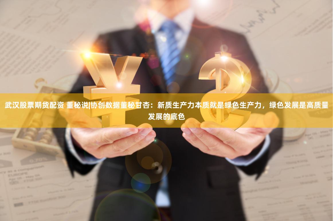 武汉股票期货配资 董秘说|协创数据董秘甘杏：新质生产力本质就是绿色生产力，绿色发展是高质量发展的底色