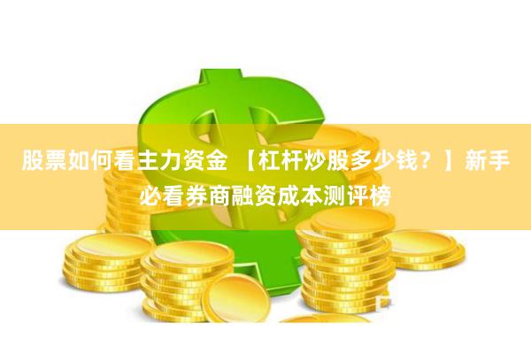 股票如何看主力资金 【杠杆炒股多少钱？】新手必看券商融资成本测评榜